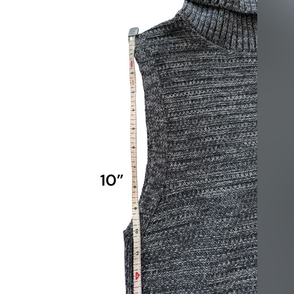Banana Republic Blue Gray Sleeveless Turtleneck Sweater Tunic Size Small - Picture 7 of 9